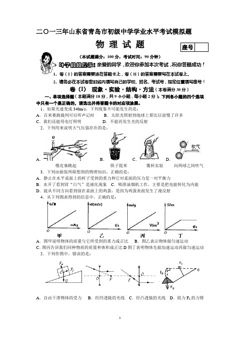 2013 物理模拟