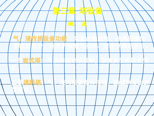 《化工原理》(下)第三章塔设备第一次课PPT课件