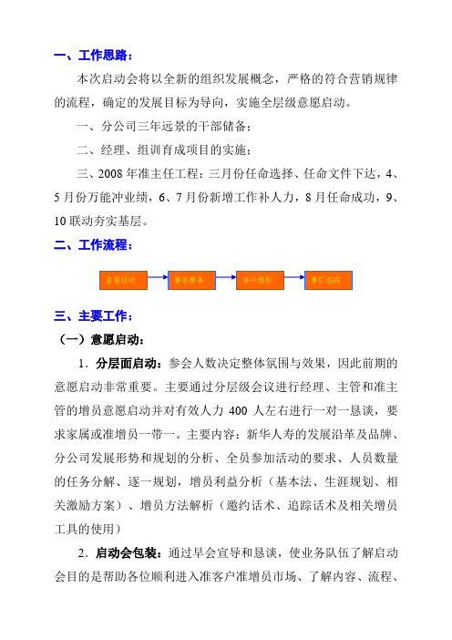 组织发展启动会操作手册