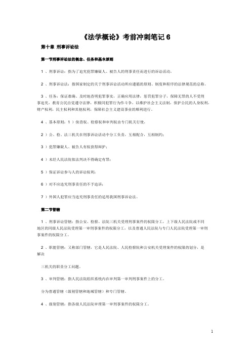 《法学概论》考前冲刺笔记6