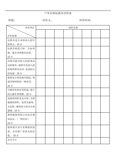 户外自制玩教具评价表.1