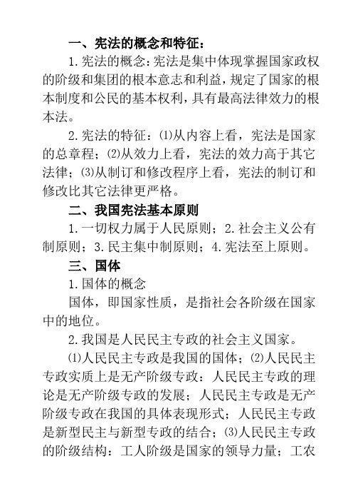 宪法学习提纲
