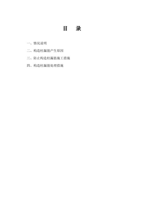 构造柱漏筋处理专项方案