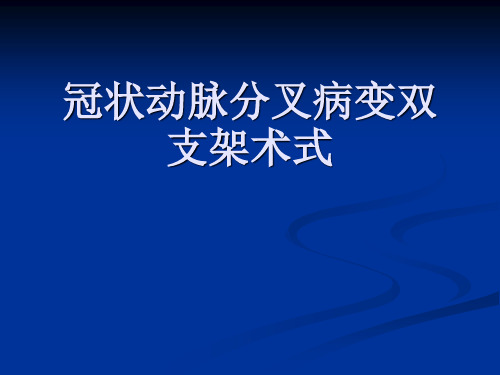 冠状动脉分叉病变双支架术式