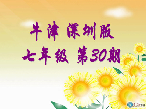 7年级30期报纸答案