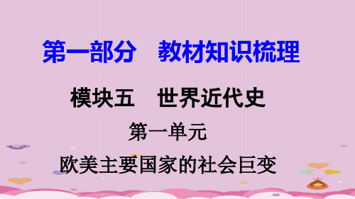 2018湖南中考历史复习：世界近代史ppt(8份) 岳麓版优秀课件