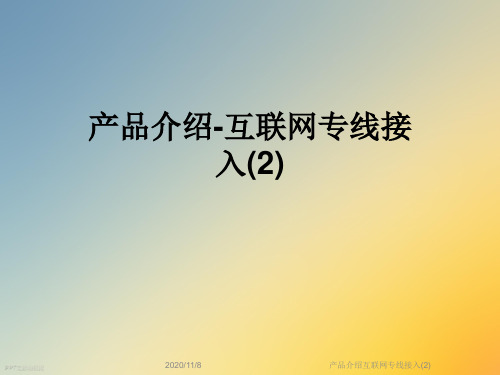 产品介绍互联网专线接入(2)