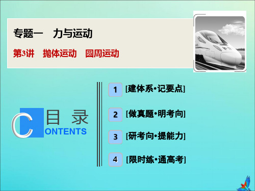 (新课标)2020版高考物理二轮复习专题一第3讲抛体运动圆周运动课件