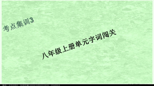 中考考点集训课件：八年级上册单元字词闯关(共26张ppt)
