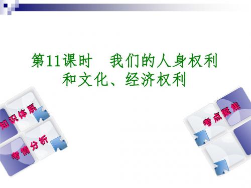 中考政治复习方案第二部分八年级第11课时我们的人身权利和文化经济权利教材梳理课件