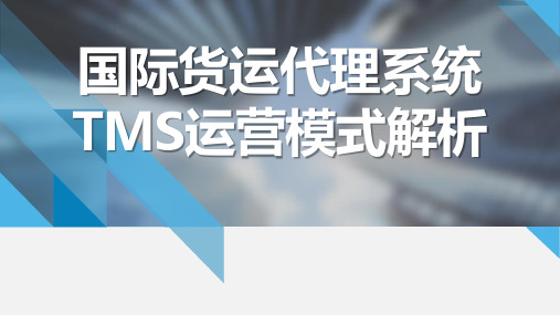 国际货运代理系统TMS运营模式解析