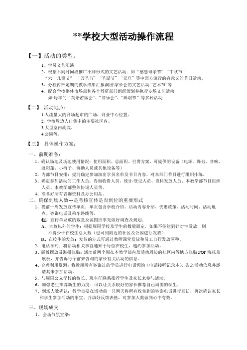 学校大型活动流程