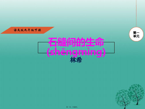九年级语文下册第一单元2《石缝间的生命》课件(新版)语文版[1]