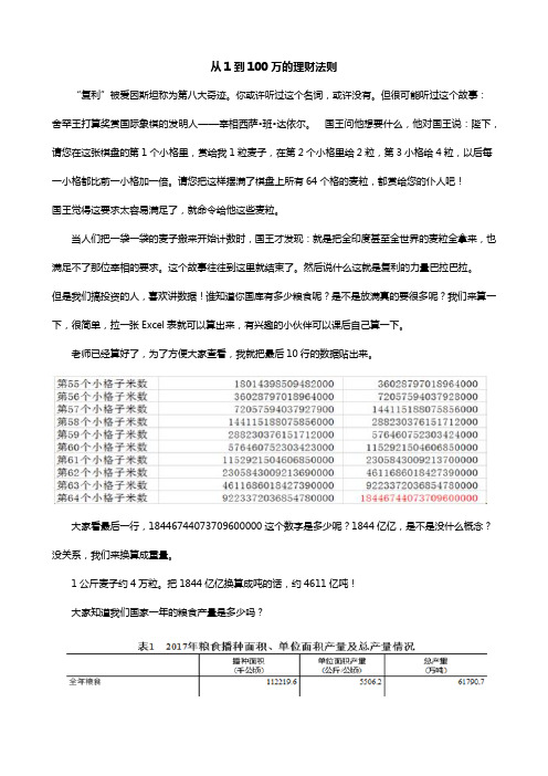 复利的威力