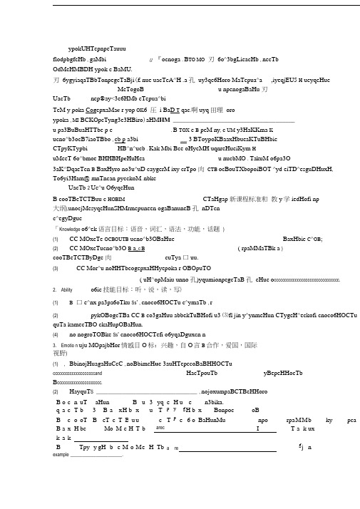 全俄文说课模板