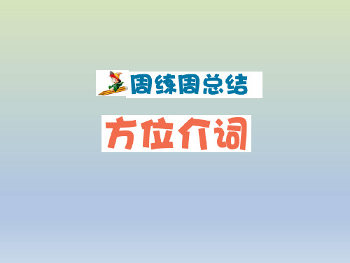 人教版(五四制)六年级英语上册Unit7语法课件(方位介词)
