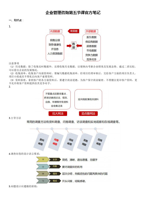 企业管理咨询官方笔记 精讲