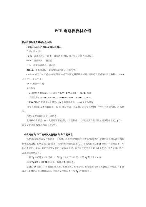 PCB电路板板材介绍
