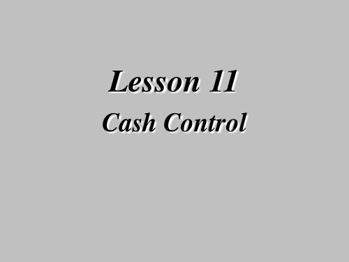 会计双语Lesson11