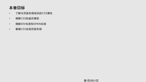 CSS实现页面布局实用PPT课件