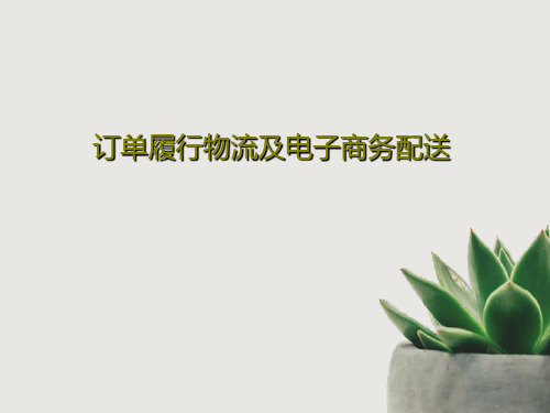 订单履行物流及电子商务配送共46页