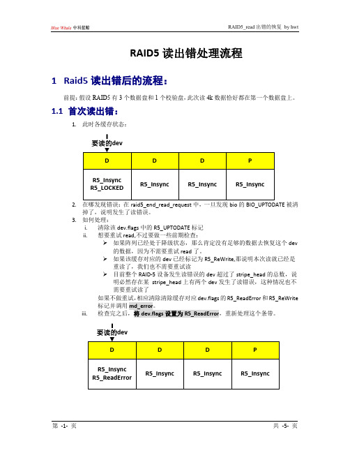 RAID5读出错处理