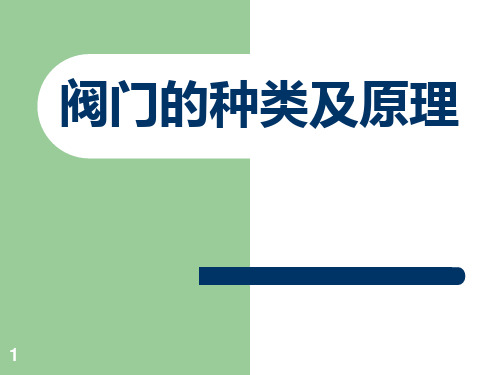 阀门的种类及原理ppt课件