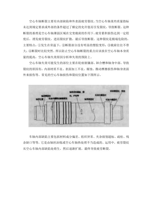 空心车轴损伤和破环的主要形式
