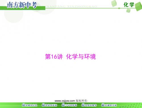 2015中考(南粤专用)化学复习配套(课件 检测)：第16讲 化学与环