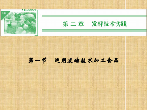 【创新设计】高中生物 2.1 运用发酵技术加工食品同步名师课件 苏教版选修1