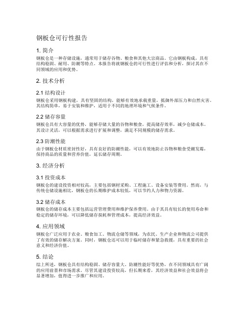钢板仓可行性报告