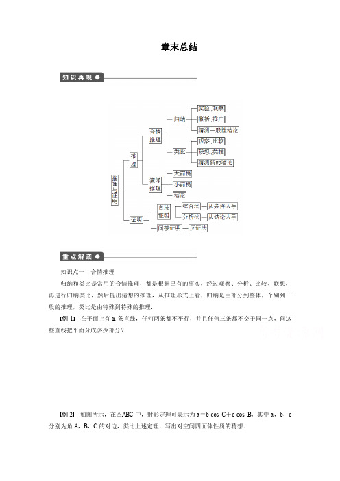 高中数学(苏教版,选修1-2) 第2章 章末总结 课时作业(含答案)