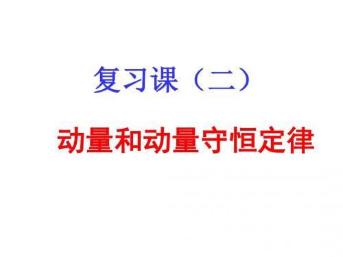 (2019版)动量、动量守恒定律习题课(余改曹宝龙)