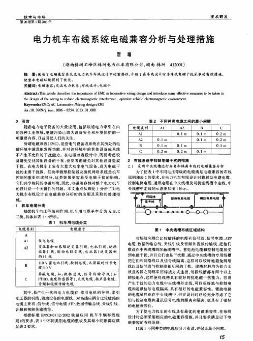 电力机车布线系统电磁兼容分析与处理措施