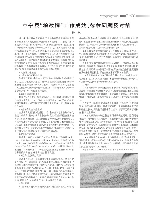 中宁县“粮改饲”工作成效、存在问题及对策