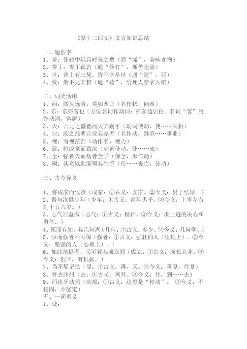 祭十二郎文总结