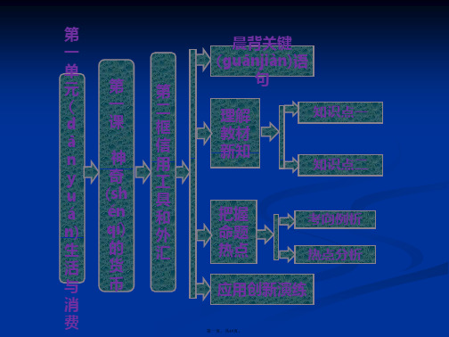 高一政治必修1课件教师用书112信用工具和外汇
