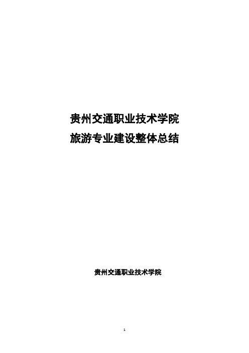 《旅游专业建设整体总结》