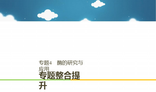 高中生物专题4酶的研究与应用专题整合提升同步备课课件新人教版选修1