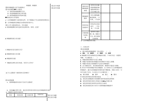 细胞膜细胞核学案
