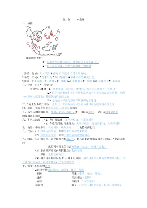 七下地理东南亚知识汇总