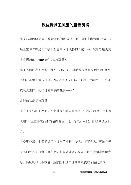 铁皮玩具王国里的童话爱情_成长故事