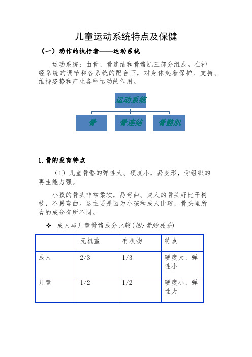 育儿大全(二)儿童运动系统的特点及保健