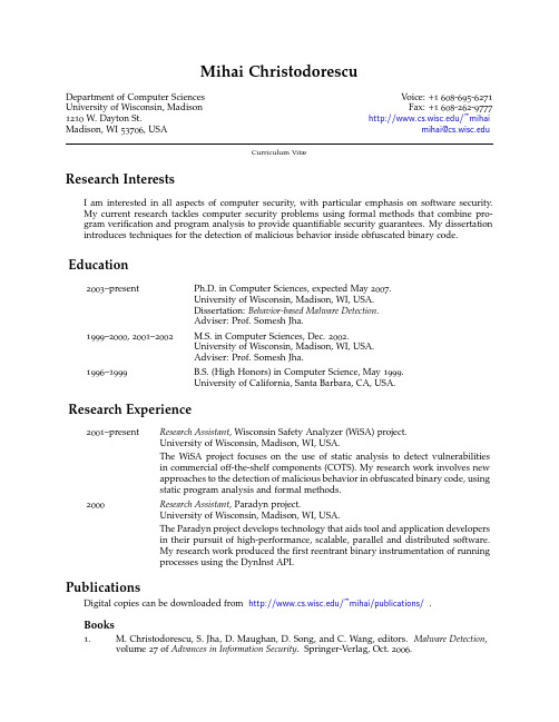 Research Interests