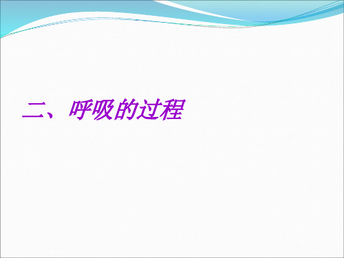 冀少版生物七年级下册2.3.1《呼吸-呼吸的过程》  课件(共20张PPT)