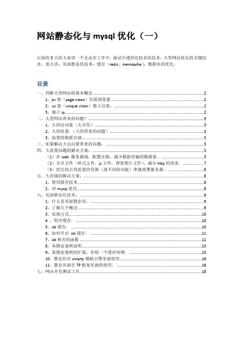 网页优化静态化技术