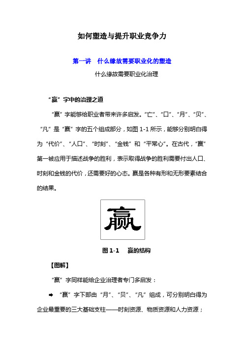 如何塑造与提升职业竞争力