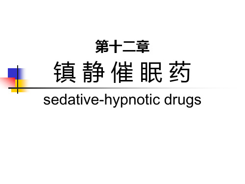 12镇静催眠药