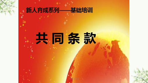 2-4共同条款课件