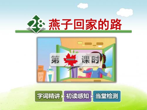 燕子回家的路PPT